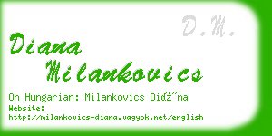 diana milankovics business card